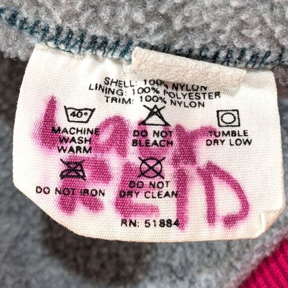 Vtg 90s Patagonia Fleece Lined Softshell Ski Jacket Made in Usa Hot Pink 10 S - Picture 8 of 8